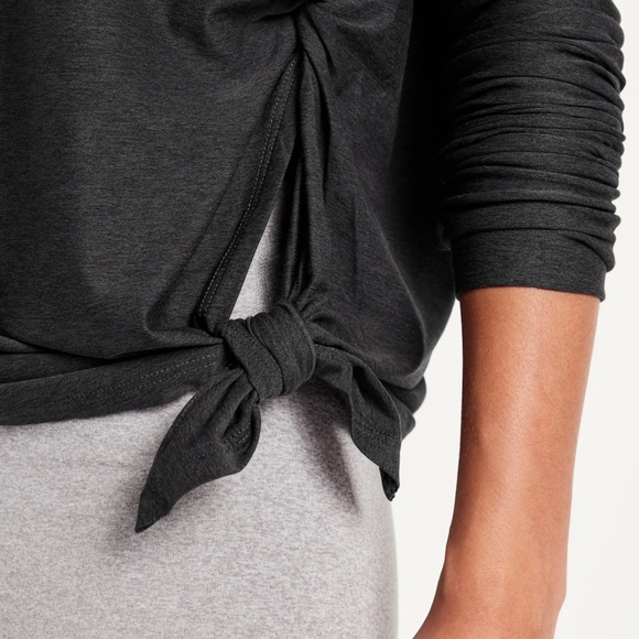 NWT OLD NAVY CloudMotion Side-Tie Tunic COLOR Black Jack SIZE LARGE - Picture 4 of 9